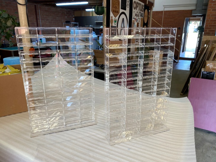 image of two acrylic display stand for cards