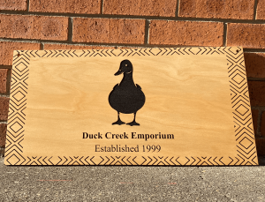 engravedshopsign duck creek emporium 2