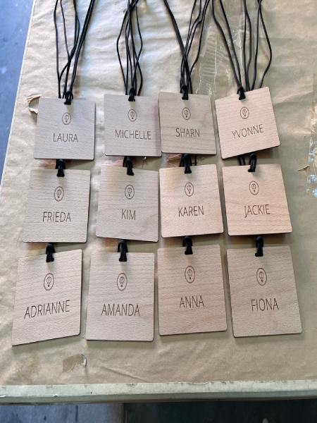 membership organisation Her Business name tags